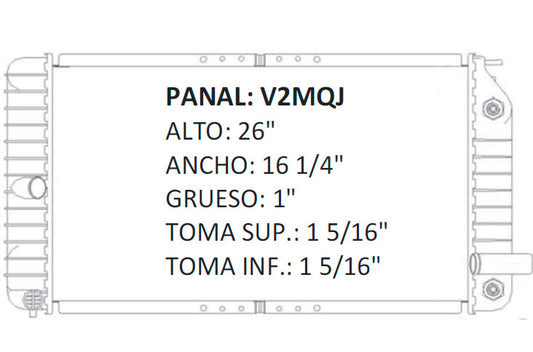 35763 AU RADIADOR ALUMINIO PLASTICO BERETTA / CORSICA / GRAND AM / ACHIEVA / SKYLARK L4/V6 2.3/2.4/3.1 94-98 TRANS:AUTOMATICA RASA